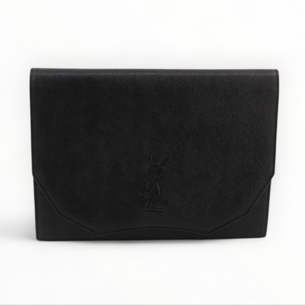 YSL Yves Saint Laurent Logo Clutch Bag Vintage